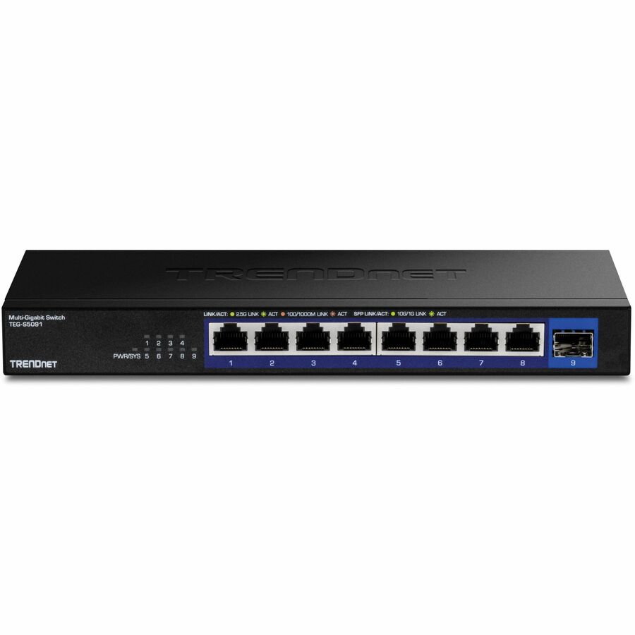 TRENDnet TEG-S5091 9-Port Unmanaged 2.5G Switch with 10G SFP+ Port
