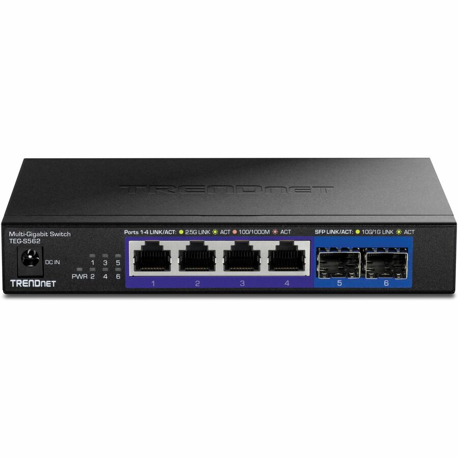 TRENDnet TEG-S562 6-Port Unmanaged Multi-Gig Switch - Ethernet Switch - Black