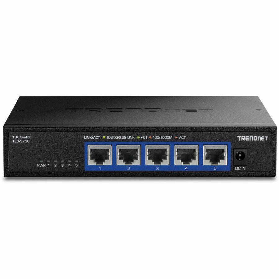 TRENDnet TEG-S750 5 Port 10G Switch - Ethernet Switch - Black
