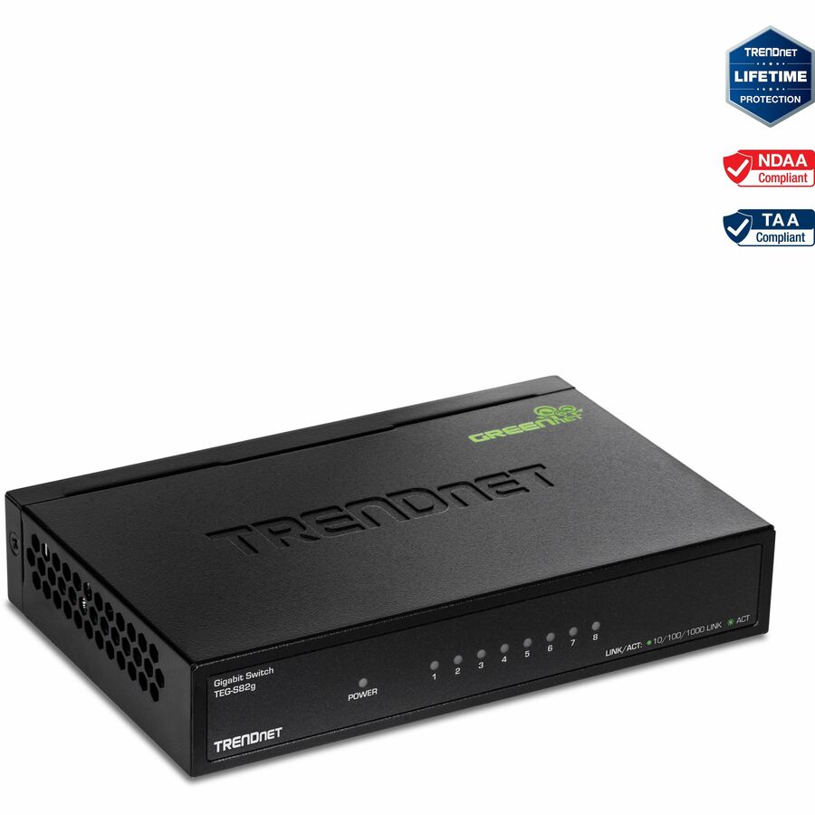 TRENDnet TEG-S82g 8-Port Gigabit GREENnet Switch, Ethernet Network Switch