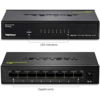 TRENDnet TEG-S82g 8-Port Gigabit GREENnet Switch, Ethernet Network Switch