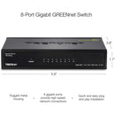 TRENDnet TEG-S82g 8-Port Gigabit GREENnet Switch, Ethernet Network Switch
