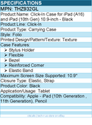 Targus THZ932GL Click-In Case for iPad (A16) and iPad (10th gen.) 10.9-inch