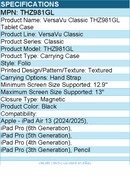 Targus THZ981GL VersaVu Classic Case for iPad Air 13-inch (M3)/(M2) and iPad Pro