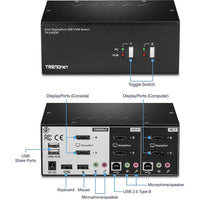 TRENDnet TK-240DP 2-Port Dual Monitor DisplayPort KVM Switch
