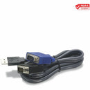 TRENDnet TK-CU06 2-in-1 USB VGA KVM Cable, 1.83m (6 Feet) - Black