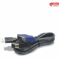 TRENDnet TK-CU06 2-in-1 USB VGA KVM Cable, 1.83m (6 Feet) - Black