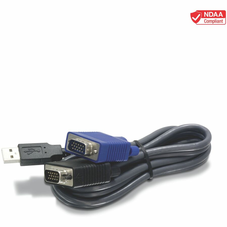 TRENDnet TK-CU06 2-in-1 USB VGA KVM Cable, 1.83m (6 Feet) - Black