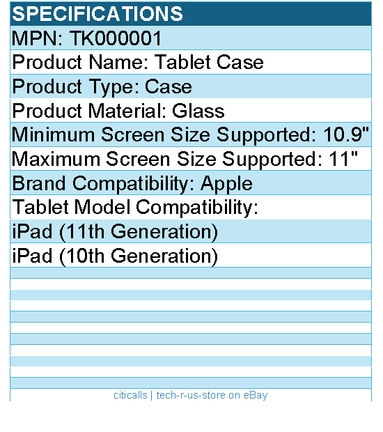 Codi TK000001 Tablet Case - For Apple iPad (11th Generation)