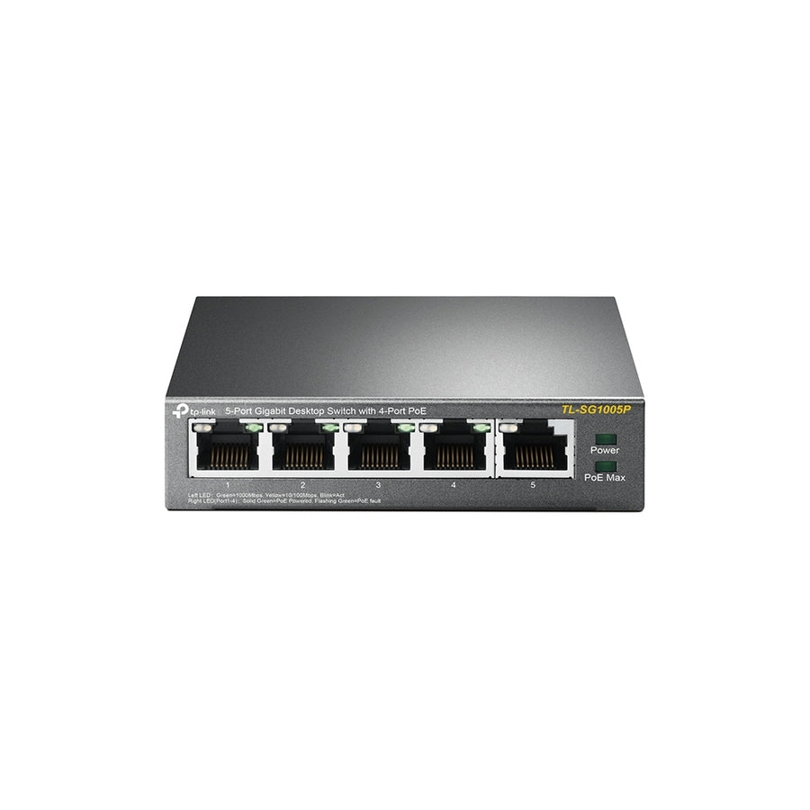 TP-Link TL-SG1005P - 5-Port Gigabit PoE Ethernet Switch - Plug & Play