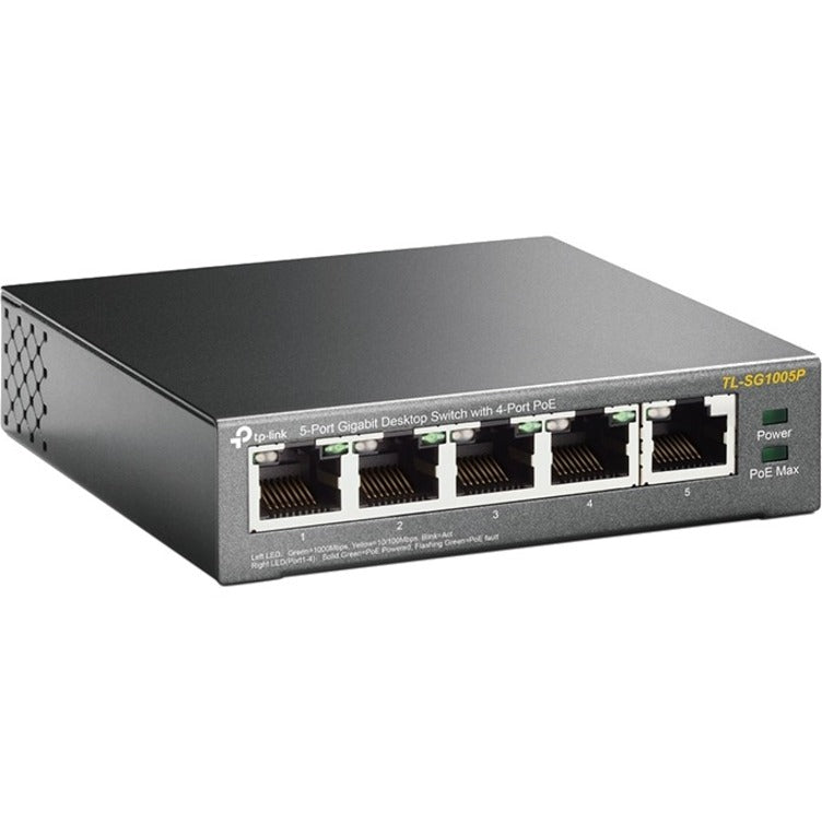 TP-Link TL-SG1005P - 5-Port Gigabit PoE Ethernet Switch - Plug & Play