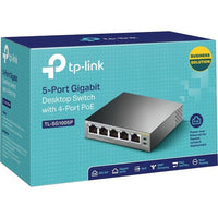 TP-Link TL-SG1005P - 5-Port Gigabit PoE Ethernet Switch - Plug & Play