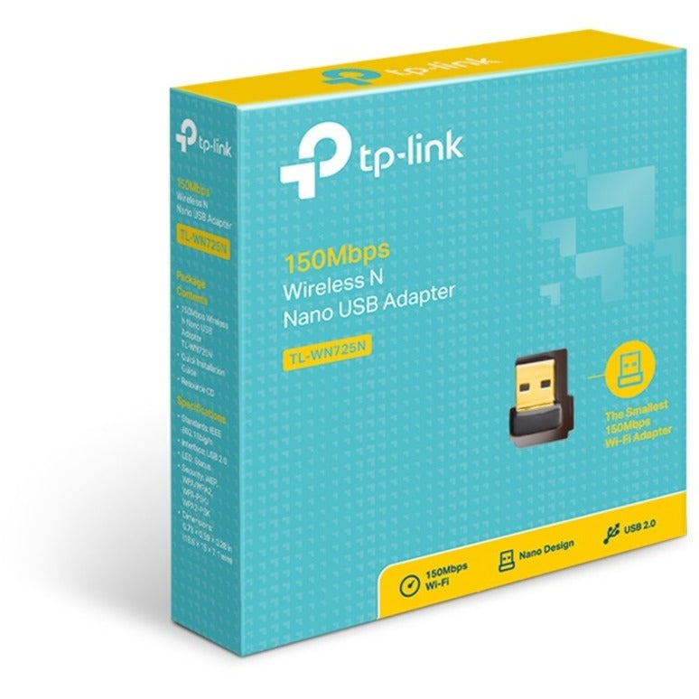 TP-LINK TL-WN725N - USB WiFi Adapter - 150 Mbps for PC - Nano Size