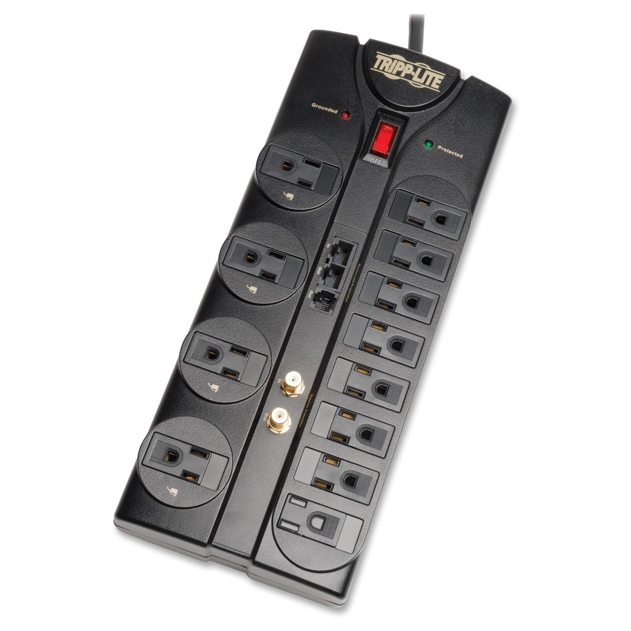 Eaton TLP1208SAT Protect It! 12-Outlet Surge Protector 8ft (2.43 m) Cord, 2880 J