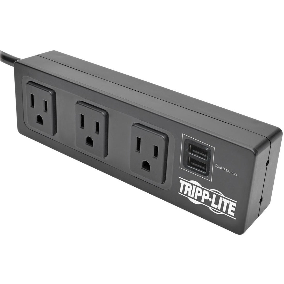 Eaton TLP310USBS Protect It! 3-Outlet Surge Protector with Mounting Brackets