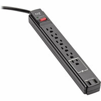 Eaton TLP606USBB Protect It! 6-Outlet Surge Protector, 6 ft. 1875 VA - 990 J