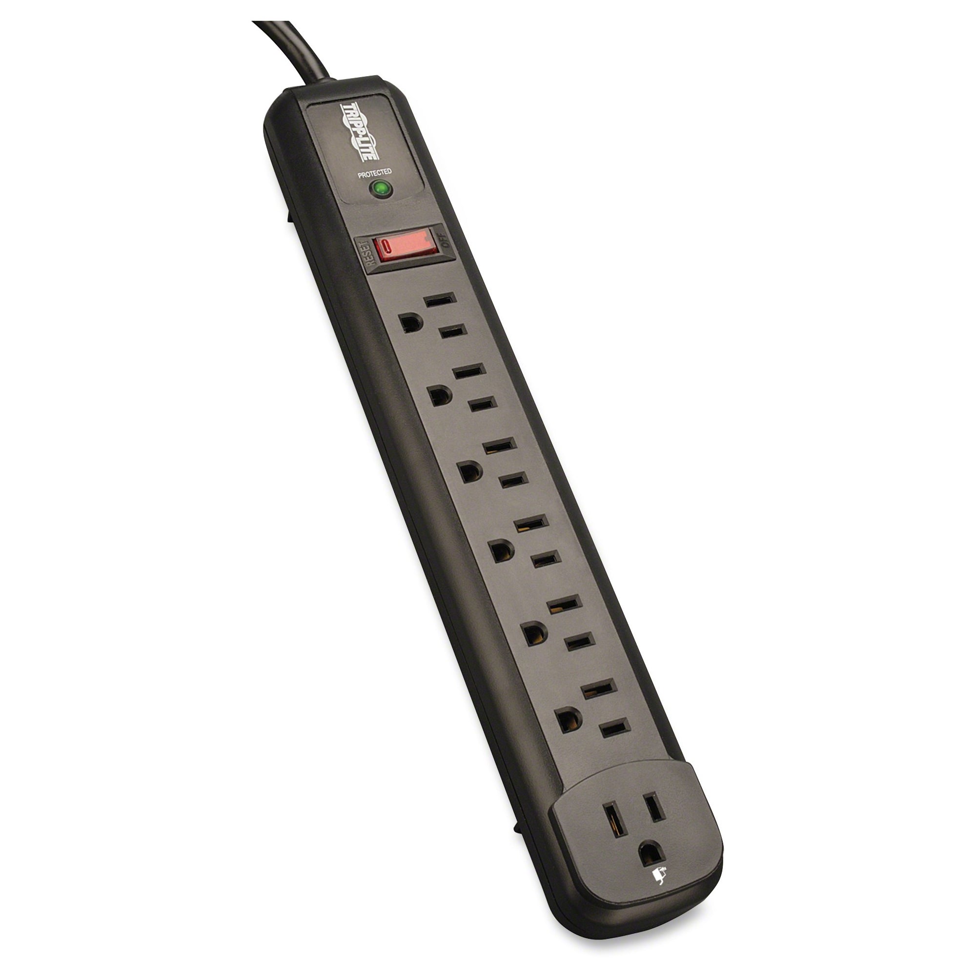 Eaton TLP74RB Protect It! 7-Outlet Surge Protector, 6 Right-Angle Outlets, 4 ft.