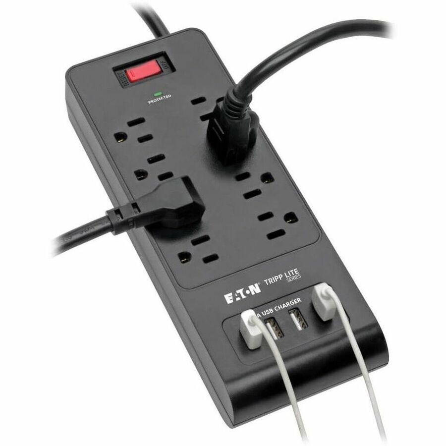 Eaton Tripp Lite Series TLP864USBB 8-Outlet Surge Protector with 4 USB Ports