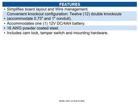 Altronix TM250 Compact Enclosure for Power and Mercury/Lenel Boards