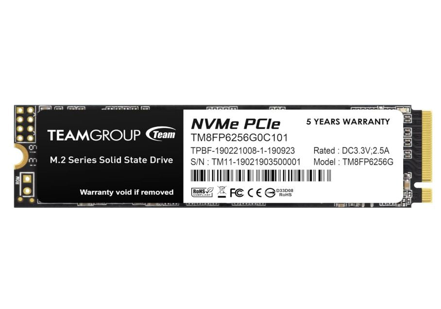 TEAMGROUP TM8FP6256G0C101 SSD - 256GB MP33 M.2 PCIe NVMe 1.3 SSD Retail