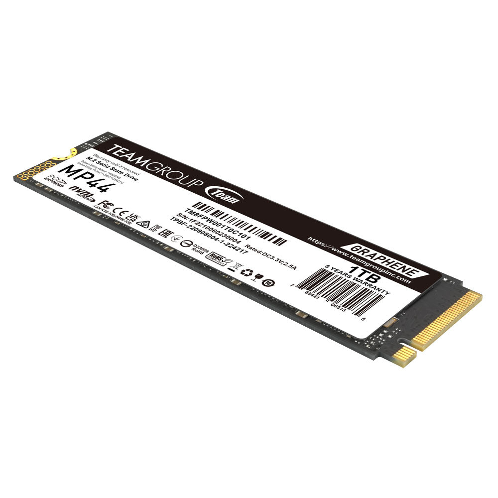 TEAMGROUP TM8FPK001T0C101 SSD 1TB MP44L M.2 2280 NVMe 1.4 PCIE GEN 4X4 Retail