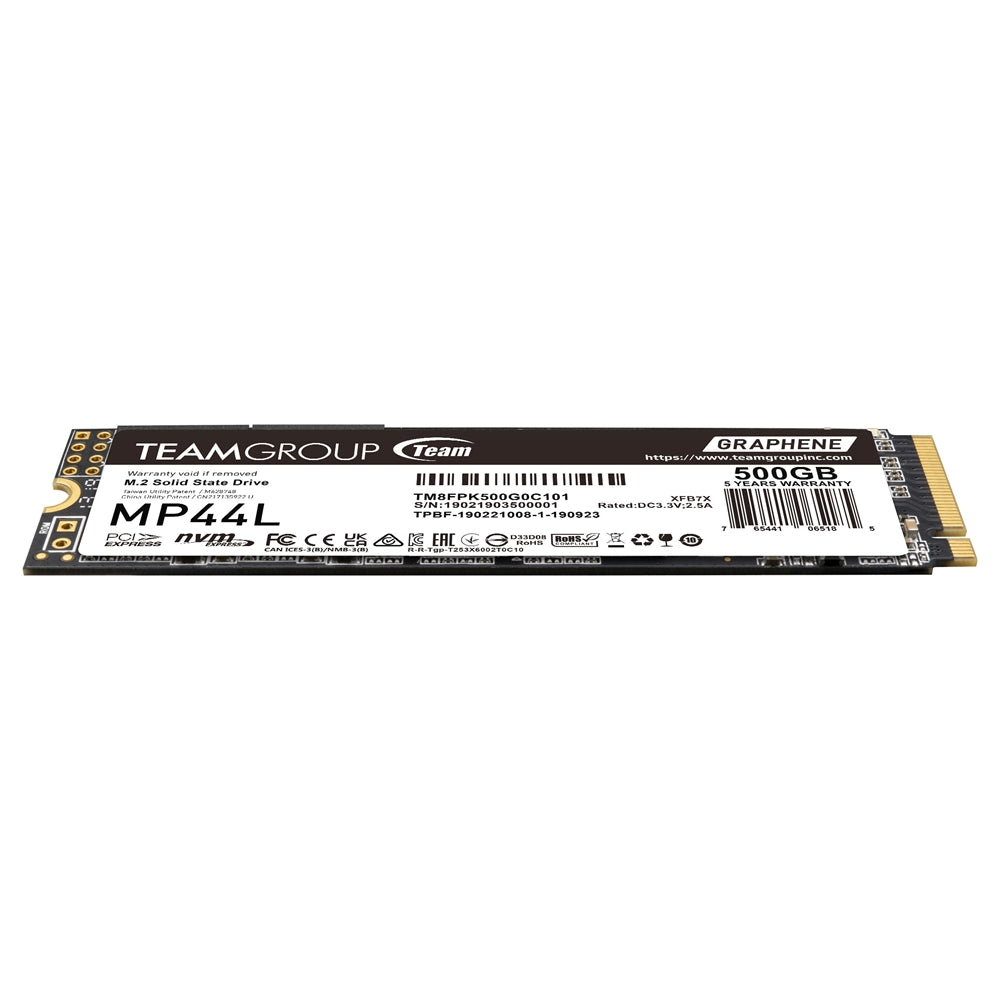 TEAMGROUP TM8FPK500G0C101 SSD - 500GB MP44L M.2 2280 NVMe 1.4 PCIE GEN 4X4 RTL