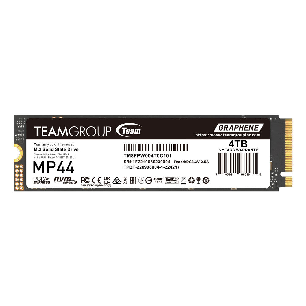 TEAMGROUP TM8FPW002T0C101 SSD 2TB MP44 M.2 2280 NVMe 1.4 PCIE GEN 4X4 Retail