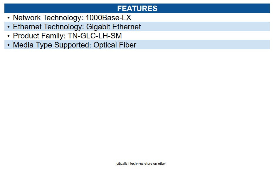 Transition Networks TN-GLC-LX-SM-RGD SFP (mini-GBIC) Module for Optical Network