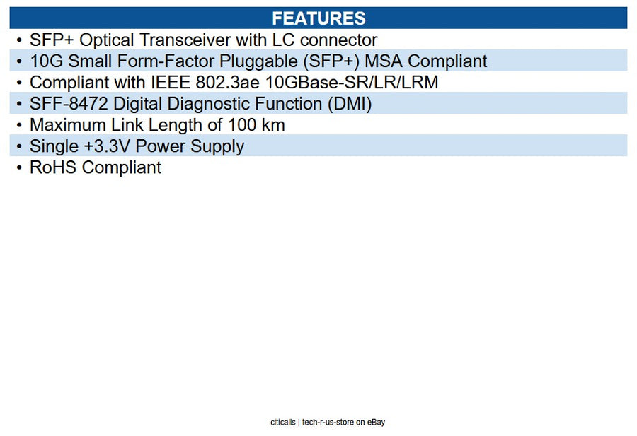 Transition Networks TN-SFP-10G-LR TN-SFP-10G-xR Cisco SFP+ Module - For Router