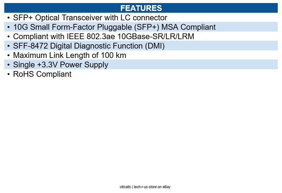 Transition Networks TN-SFP-10G-LR TN-SFP-10G-xR Cisco SFP+ Module - For Router