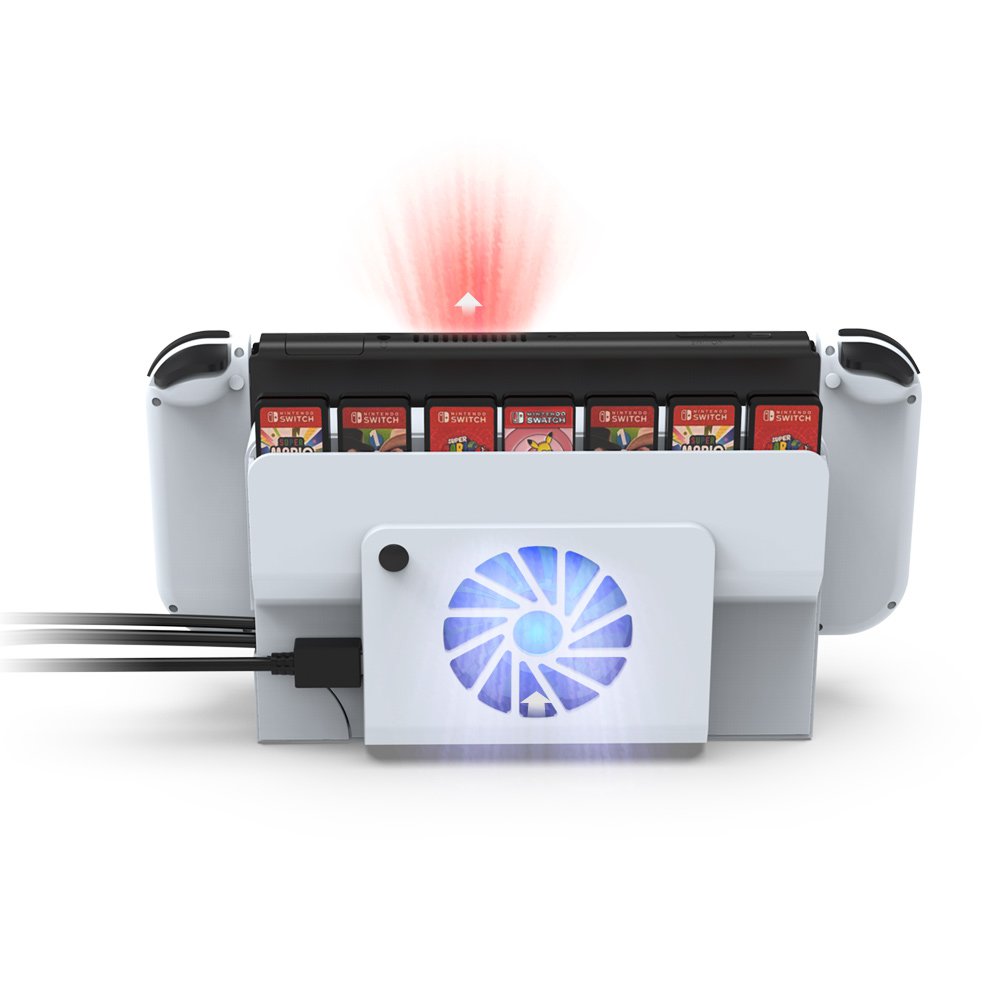 DOBE TNS-1155 Switch OLED Cooling Fan, Powerful and Quiet Switch OLED Dock Fan