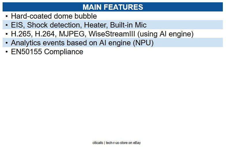 Hanwha TNV-C8014RM 5MP IR Mobile AI Vandal Camera