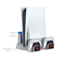 DOBE TP5-3532B PS5/PS5 Slim Stand and Multifunctional Cooling Station with RGB