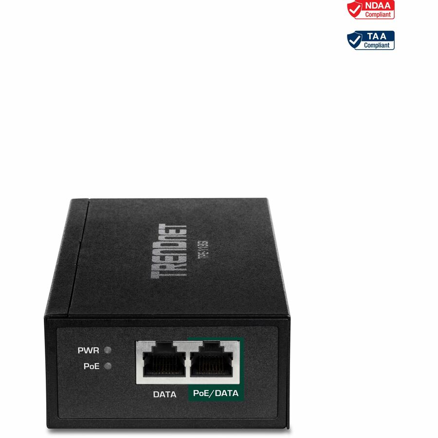 TRENDnet TPE-119GI Gigabit PoE++ Injector - 95 W - Wall Mountable - Black