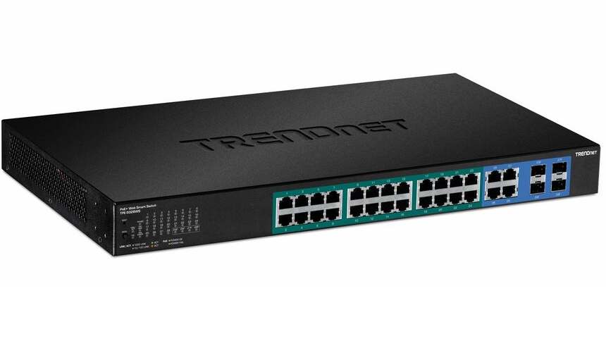 TRENDnet TPE-5028WS 28-Port Gigabit Web Smart PoE+ Switch (370W)