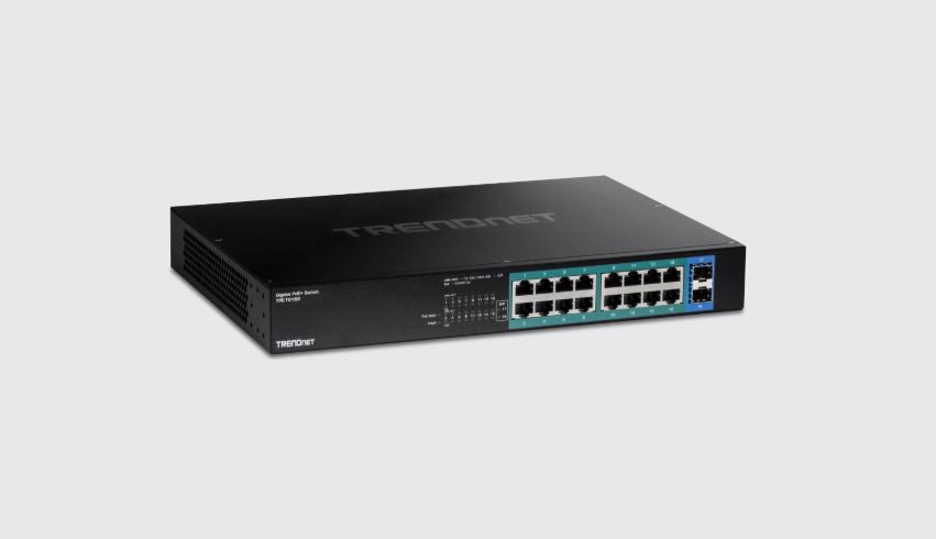 TRENDnet TPE-TG182 18-Port Gigabit PoE+ Switch (240W) - 16 x Gigabit PoE+ ports