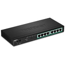 TRENDnet TPE-TG84 8-Port Gigabit PoE+ Switch, 120W PoE Power Budget, 16Gbps