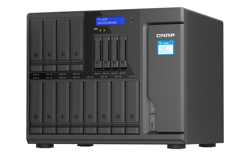 QNAP TS-1655-8G-US - NAS Server - 16 bays - SATA 6Gb/s - 2.5 Gigabit Ethernet