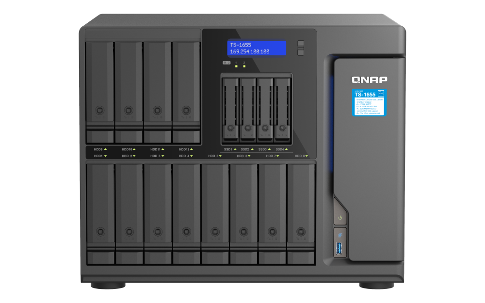 QNAP TS-1655-8G-US - NAS Server - 16 bays - SATA 6Gb/s - 2.5 Gigabit Ethernet