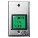 HES TS-2 Request to Exit Station, 2" Green Square Push Button, Single Gang