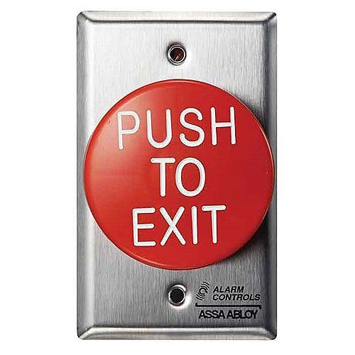 HES TS-60 Request to Exit Station with Pneumatic Timer, 2-1/2" Red Push Button
