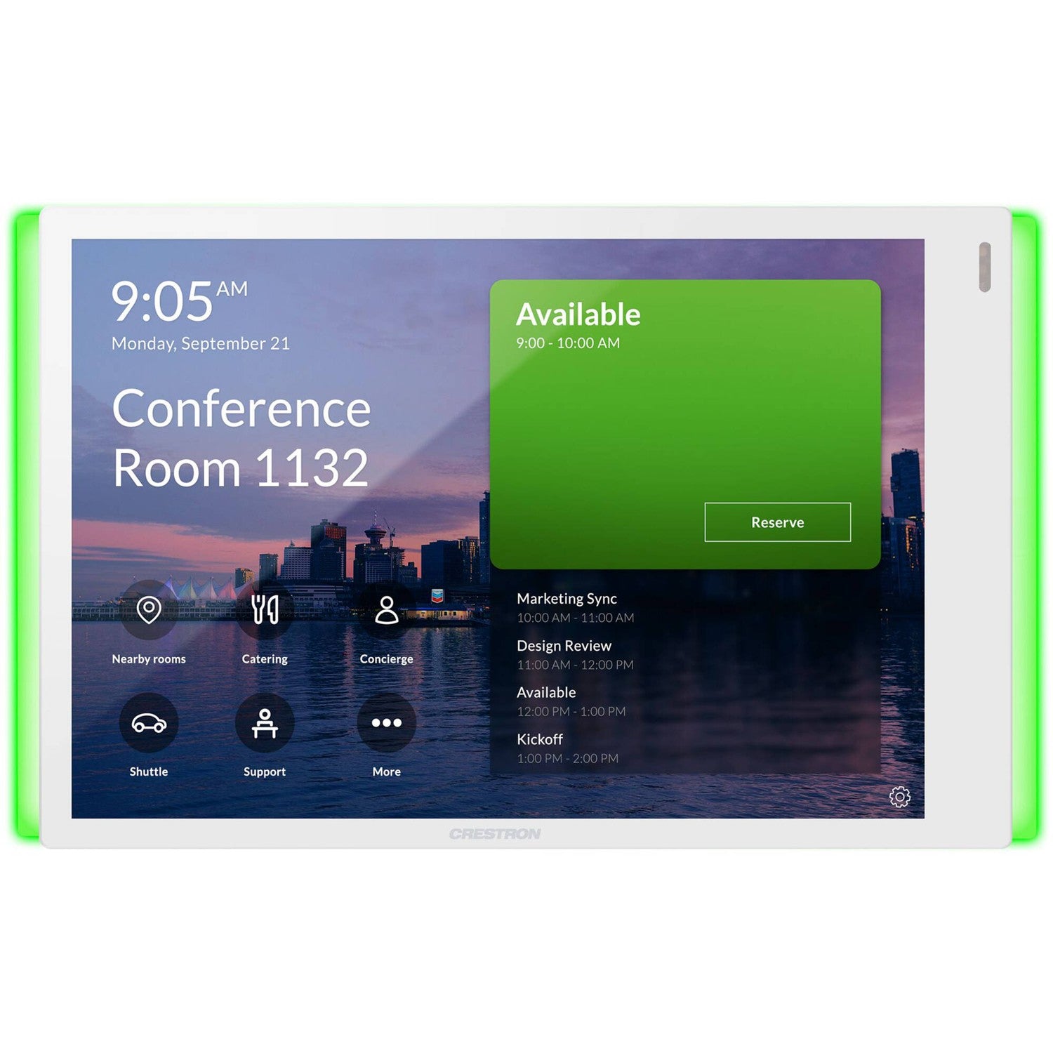 Crestron TSS-770-T-W-S-LB KIT 7 in. Room Scheduling Touch Screen for Microsoft
