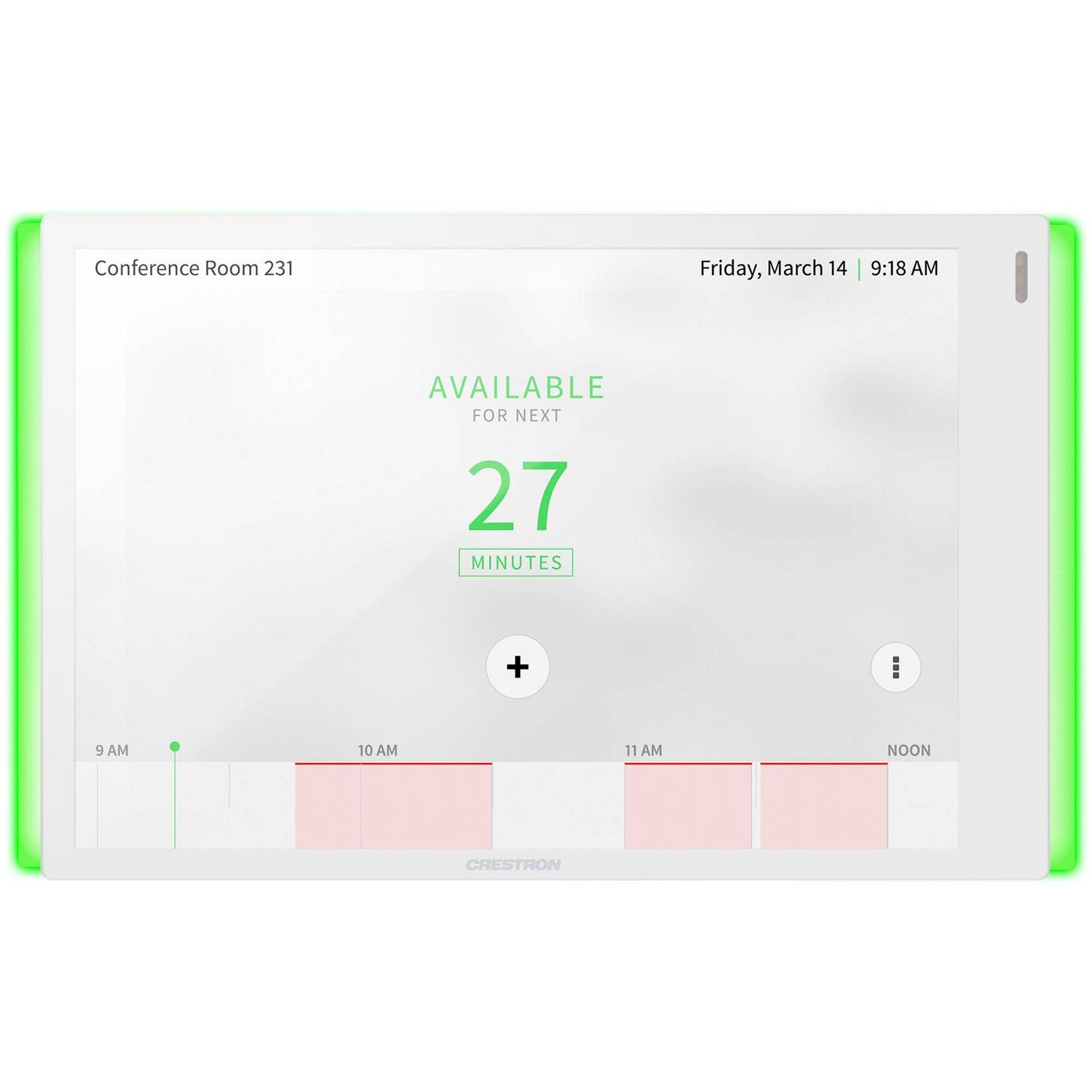 Crestron TSS-770-W-S-LB KIT 7 in. Room Scheduling Touch Screen, White Smooth