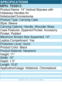 Targus TSS913 Carrying Case (Sleeve) for 14" Microsoft Surface Book Notebook