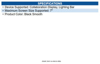 Crestron TSW-770-MSMK-B-S Surface Mount for Collaboration Display, Lighting Bar