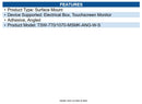 Crestron TSW-770/1070-MSMK-ANG-W-S Surface Mount for Touchscreen Monitor