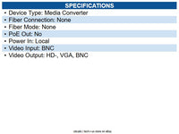 Speco Technologies TVIHD TVI to HD- Converter 1920 X 1080 - 60 Fps - Full Hd