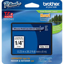 Brother TZE111 P-touch TZe Laminated Tape Cartridge - 15/64" Width - Rectangle