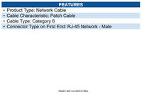 Ubiquiti Networks U-CABLE-PATCH-8M-RJ45-BK Ethernet Patch Cable 26.25 ft Cat 6