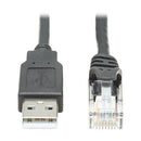 Eaton U009-006-RJ45-X USB-A to RJ45 Rollover Console Cable (M/M) Black - 6 ft